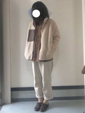 「アイテム（ブルゾン）」を使った、ぽーさん（レディース・162cm・10代）の冬コーディネート