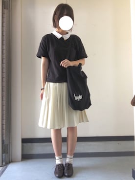 「poudoudou（プードゥドゥ）のアイテム」を使った、ぽーさん（レディース・162cm）の夏コーディネート