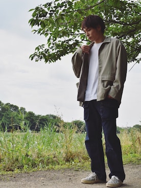 「niko and...（ニコアンド）のアイテム（その他アウター）」を使った、平田勝也　　　　さん（メンズ・165cm）の夏コーディネート