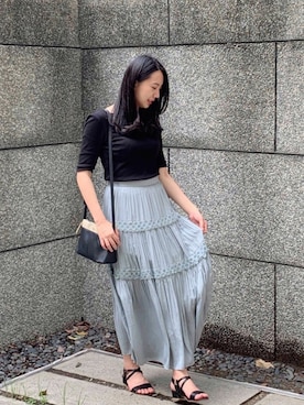 「passage mignon/flaneur（パサージュミニョンフラヌール）のアイテム（バッグ）」を使った、Jillophielia さん（レディース・163cm）の秋コーディネート
