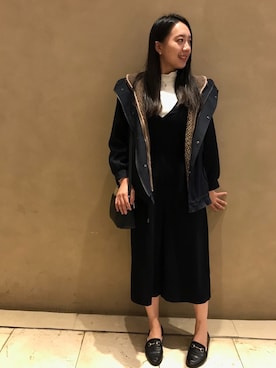 「passage mignon/flaneur（パサージュミニョンフラヌール）のアイテム（バッグ）」を使った、Jillophielia さん（レディース・163cm）の冬コーディネート