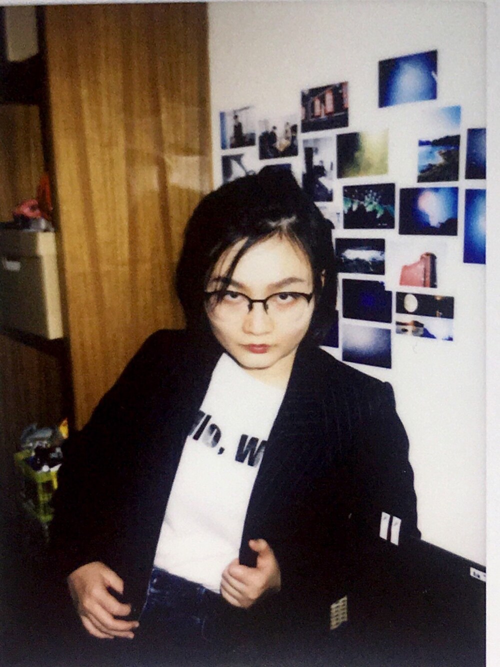「Acne Studiosのアイテム（テーラードジャケット、ブルー系）」を使った、CipherXiaoさん（レディース・163cm）の秋コーディネートの1枚目の写真