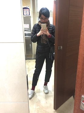 「アイテム（ダウンジャケット/コート）」を使った、CipherXiaoさん（レディース・163cm・20代）の冬コーディネート