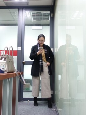 「McQ by Alexander McQueen（-）のアイテム」を使った、CipherXiaoさん（レディース・163cm）の冬コーディネート