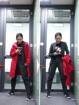 「theory（セオリー）のアイテム（テーラードジャケット）」を使った、CipherXiaoさん（レディース・163cm）の冬コーディネート