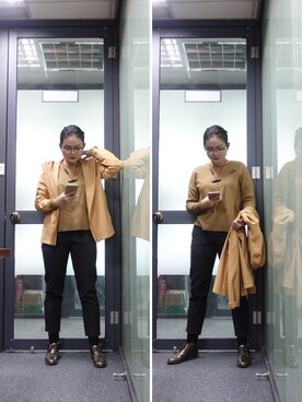 「McQ by Alexander McQueen（-）のアイテム」を使った、CipherXiaoさん（レディース・163cm）の冬コーディネート