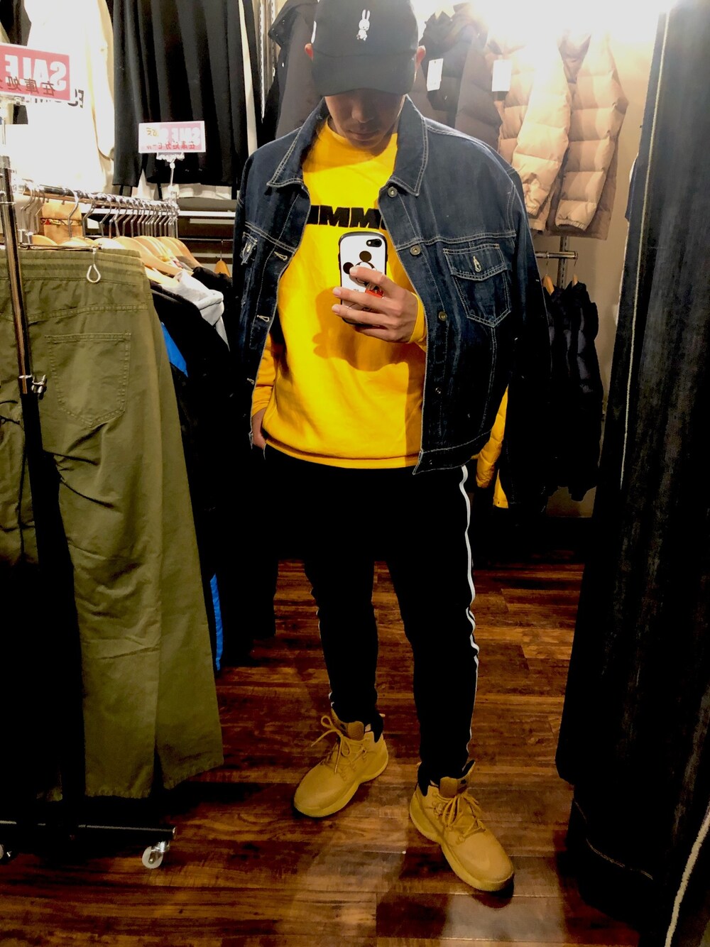 「Timberlandのアイテム（デニムジャケット、その他）」を使った、ryu0411seiさん（メンズ・171cm）の冬コーディネートの1枚目の写真