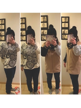 「ScoLar（スカラー）のアイテム（ジャケット/アウター）」を使った、natnonさん（レディース・155cm）の冬コーディネート