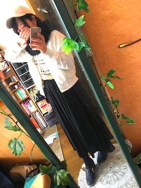 「黒髪ボブ」｜「アイテム（ブルゾン）」を使った、みくこさん（レディース・155cm）の冬コーディネート