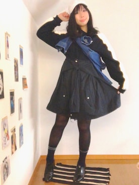 「オルチャンファッション」｜「アイテム（ブーツ）」を使った、みくこさん（レディース・155cm）の冬コーディネート