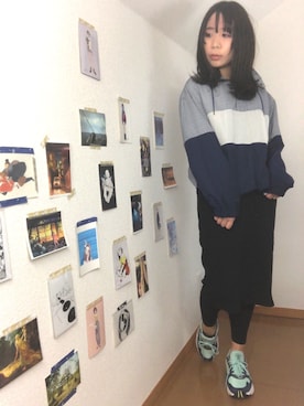 「ハイテクスニーカー」｜みくこさん（レディース・155cm・20代）の冬コーディネート