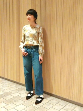 「used mix」｜「アイテム（サンダル）」を使った、小柳紫さん（レディース・159cm）の春コーディネート
