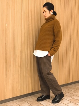 小柳紫さん(レディース・159cm)の冬コーディネート