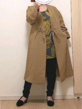 「PAPILLONNER（パピヨネ）のアイテム（トップス）」を使った、yonyonyon4888さん（レディース・156cm）の春コーディネート