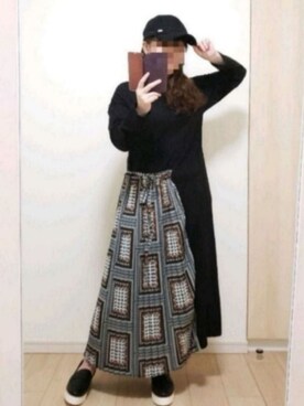 「部屋撮り」｜「アイテム（ニットキャップ/ビーニー）」を使った、yonyonyon4888さん（レディース・156cm）の春コーディネート