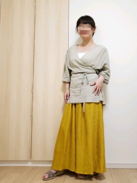 「アイテム（ブラジャー、ホワイト系）」を使った、yonyonyon4888さん（レディース・156cm）の夏コーディネート