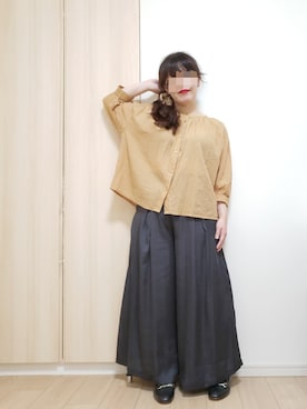 「サテンパンツ」｜「アイテム（福袋/福箱）」を使った、yonyonyon4888さん（レディース・156cm）の秋コーディネート