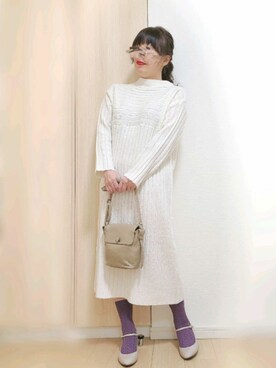 「ケーブルニット」｜「アイテム（福袋/福箱）」を使った、yonyonyon4888さん（レディース・156cm）の冬コーディネート