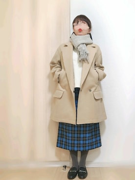 「福袋コーデ」｜「アイテム（ジャケット/アウター）」を使った、yonyonyon4888さん（レディース・156cm）の冬コーディネート