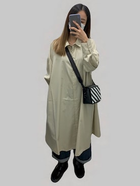 「off white」｜「アイテム（ワンピース/ドレス）」を使った、нelen ❁さん（レディース・168cm）の秋コーディネート