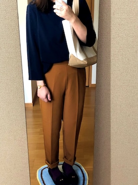 「暖色」｜bbachanさん（レディース・160cm）の秋コーディネート