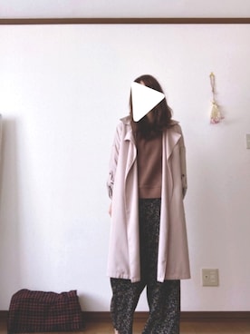 「AS KNOW AS PINKY（アズノゥアズピンキー）のアイテム（トレンチコート）」を使った、NAüさん（レディース・155cm）の春コーディネート