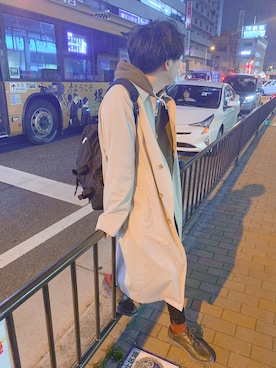「BEN DAVIS（ベンデイビス）のアイテム（バックパック/リュック）」を使った、Uさん（メンズ・174cm）の春コーディネート