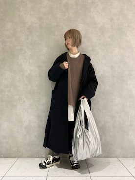 「PAGEBOY（ページボーイ）のアイテム（ダウンジャケット/コート）」を使った、うえさん（レディース・153cm）の冬コーディネート