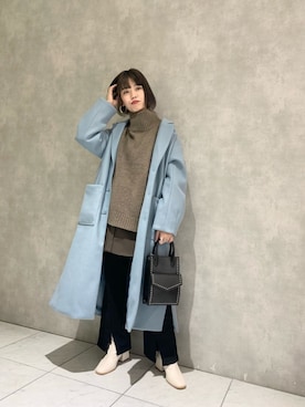 「PAGEBOY（ページボーイ）のアイテム（ダウンジャケット/コート）」を使った、うえさん（レディース・153cm）の冬コーディネート