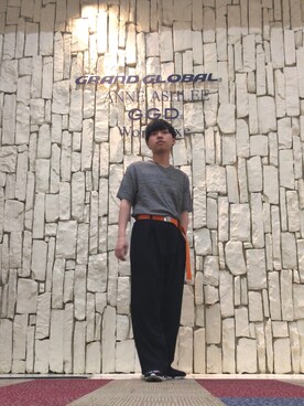 「HVC（エイチブイシー）のアイテム（トップス）」を使った、HVC八千代緑ヶ丘店さん（メンズ・169cm）の夏コーディネート