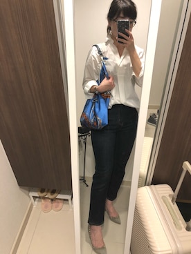 「PELLICO（ペリーコ）の《WEB限定》PELLICO スタッズ HEELパンプス◆（パンプス）」を使った、ajumomoさん（レディース・166cm）の秋コーディネート