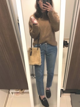 「CAMINANDO（カミナンド）の【別注】＜CAMINANDO＞レザービットローファー ◆（ローファー）」を使った、ajumomoさん（レディース・166cm）の秋コーディネート