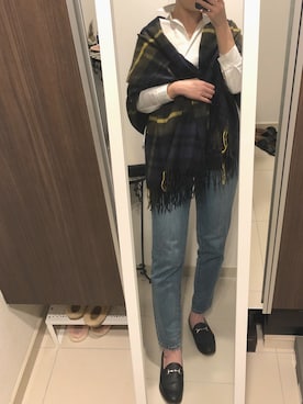 「CAMINANDO（カミナンド）の【別注】＜CAMINANDO＞レザービットローファー ◆（ローファー）」を使った、ajumomoさん（レディース・166cm）の秋コーディネート