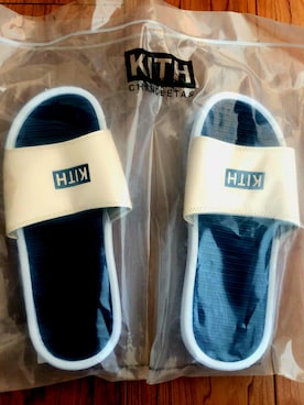 「KITH（キス）のアイテム（サンダル）」を使った、FM-JONSONさん（メンズ・171cm）の夏コーディネート