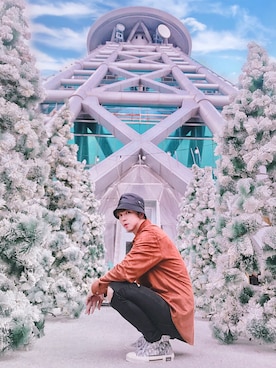 「Dior」｜「アイテム（キャップ）」を使った、Vic Yangさん（メンズ・170cm）の冬コーディネート