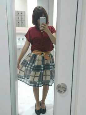 「tocco（トッコ）のアイテム（スカート）」を使った、なぎさん（レディース・158cm）の秋コーディネート