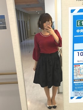「アイテム（ピアス（両耳用））」を使った、なぎさん（レディース・158cm・30代）の秋コーディネート