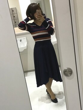 「アイテム（ピアス（両耳用））」を使った、なぎさん（レディース・158cm・30代）の秋コーディネート