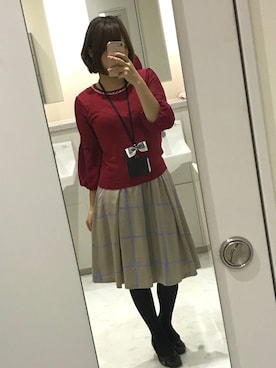 「アイテム（ピアス（両耳用））」を使った、なぎさん（レディース・158cm・30代）の秋コーディネート