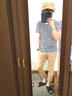 「URBAN RESEARCH Sonny Label（アーバンリサーチサニーレーベル）のアイテム（サンダル）」を使った、さんちゃんさん（メンズ・170cm）の夏コーディネート