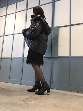 「フェザー」｜「アイテム（ダウンジャケット/コート）」を使った、Maison MIHARAYASUHIRO(MIHARAYASUHIRO OSAKA)さん（レディース・163cm）の秋コーディネート