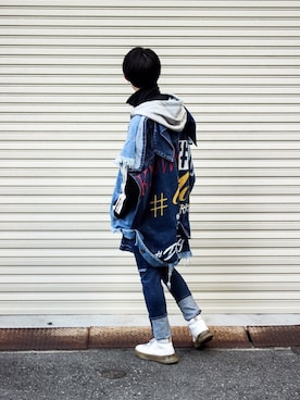 「ペイント」｜「アイテム（ジャージ）」を使った、Maison MIHARAYASUHIRO(MIHARAYASUHIRO OSAKA)さん（メンズ・181cm）の冬コーディネート