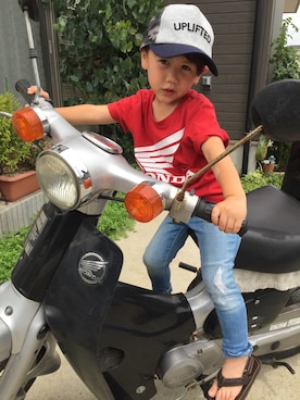 「GU（ジーユー）のアイテム」を使った、なっちゃんさん（キッズ・100cm）の夏コーディネート