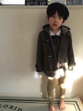 「koe（コエ）のアイテム（ジャケット/アウター）」を使った、なっちゃんさん（キッズ・110cm）の冬コーディネート