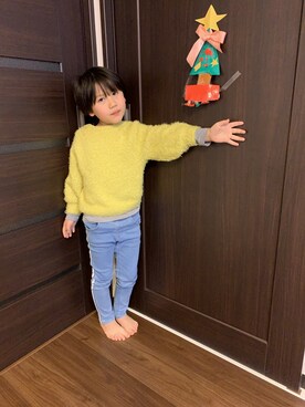 「はだし」｜なっちゃんさん（キッズ・110cm）の冬コーディネート