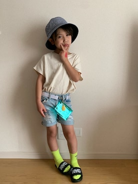 「LAGOM（LAGOM）のアイテム」を使った、なっちゃんさん（キッズ・110cm）の夏コーディネート