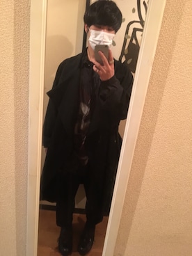 「Yohji Yamamoto POUR HOMME（ヨウジヤマモトプールオム）のアイテム（その他アウター）」を使った、Keeさん（メンズ・166cm）の春コーディネート