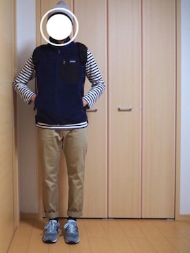 「レトロX」｜「アイテム（ニットキャップ/ビーニー）」を使った、4gさん（メンズ・177cm）の秋コーディネート