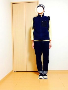 「レトロX」｜「アイテム（ニットキャップ/ビーニー）」を使った、4gさん（メンズ・177cm）の秋コーディネート