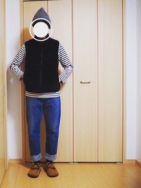 「無地党」｜「アイテム（ニットキャップ/ビーニー）」を使った、4gさん（メンズ・177cm）の秋コーディネート